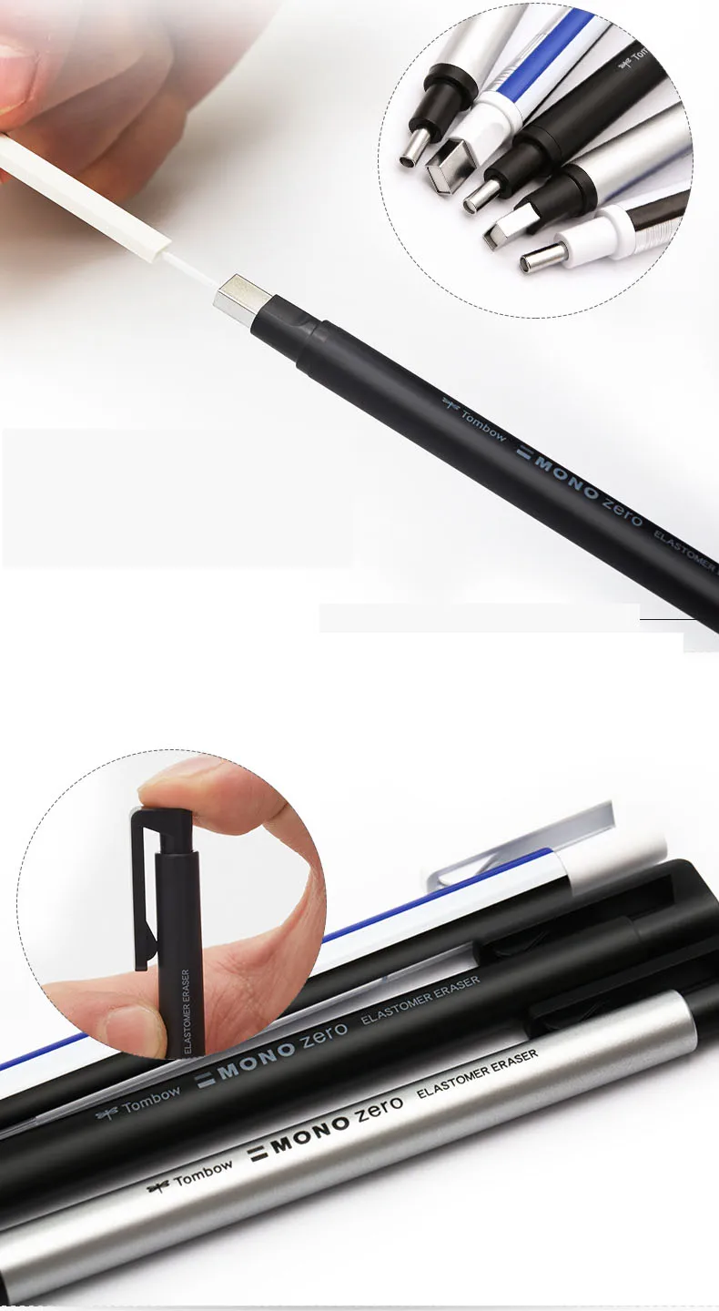 Tombow моно ноль ластик плоский/супер тонкий резиновый наконечник ручка Тип Профессиональный высокоточный карандаш ластик для манги изюминка