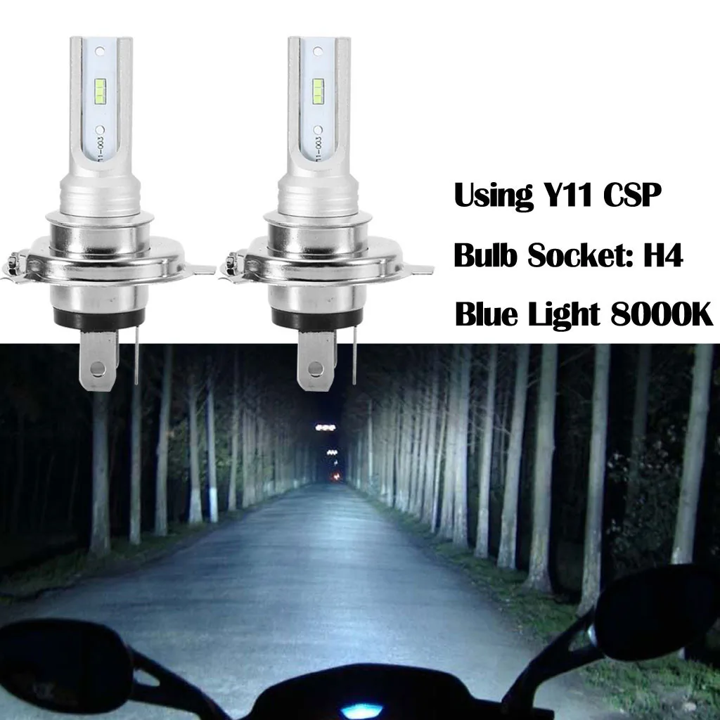Новый H4 мотоцикл Led головной светильник Светодиодная лампа 4 Вт ± 0 5 w Csp y11 синий 8000k