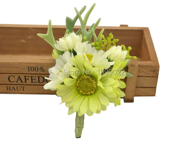 Свадебные искусственные цветы бутоньерка для жениха невесты корсажа брошь