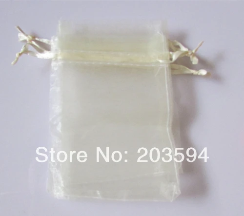 

500pcs/lots Light Yellow Color Jewelry Packing Drawable Organza Bags 7x9cm,Wedding Gift Bags & Pouches