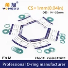 15 шт.лот, уплотнительные кольца из фторкаучука зеленого цвета FKM, уплотнительные кольца, 1 мм, OD141516181920*1 мм, уплотнительные кольца, уплотнительные кольца, топливная Органическая шайба