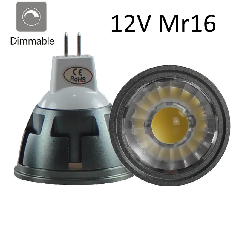 JLAPRIRA освещение MR16 светодиодный 12V светодиодные лампы GU5.3 COB 3 Вт 5 7 с регулируемой