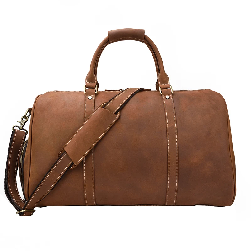 

Luufan New Arrival Men's Leather Travel Bag Duffle Bags For Outdoor Business Trip Shoulder Shoe Pocket Bag Big Large Capacity
