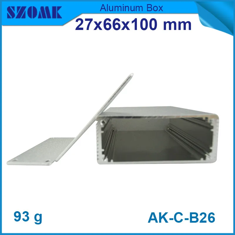 1 piece silver aluminium extruded housing heatsink meatal switch box 27x66x100mm | Обустройство дома