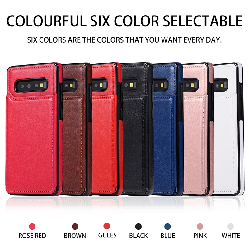 Чехол для samsung Galaxy S10e S10 Plus Note 9 8 Роскошный PU кожаный держатель для карт телефона задняя крышка чехол для samsung S9 S8 Plus чехлы