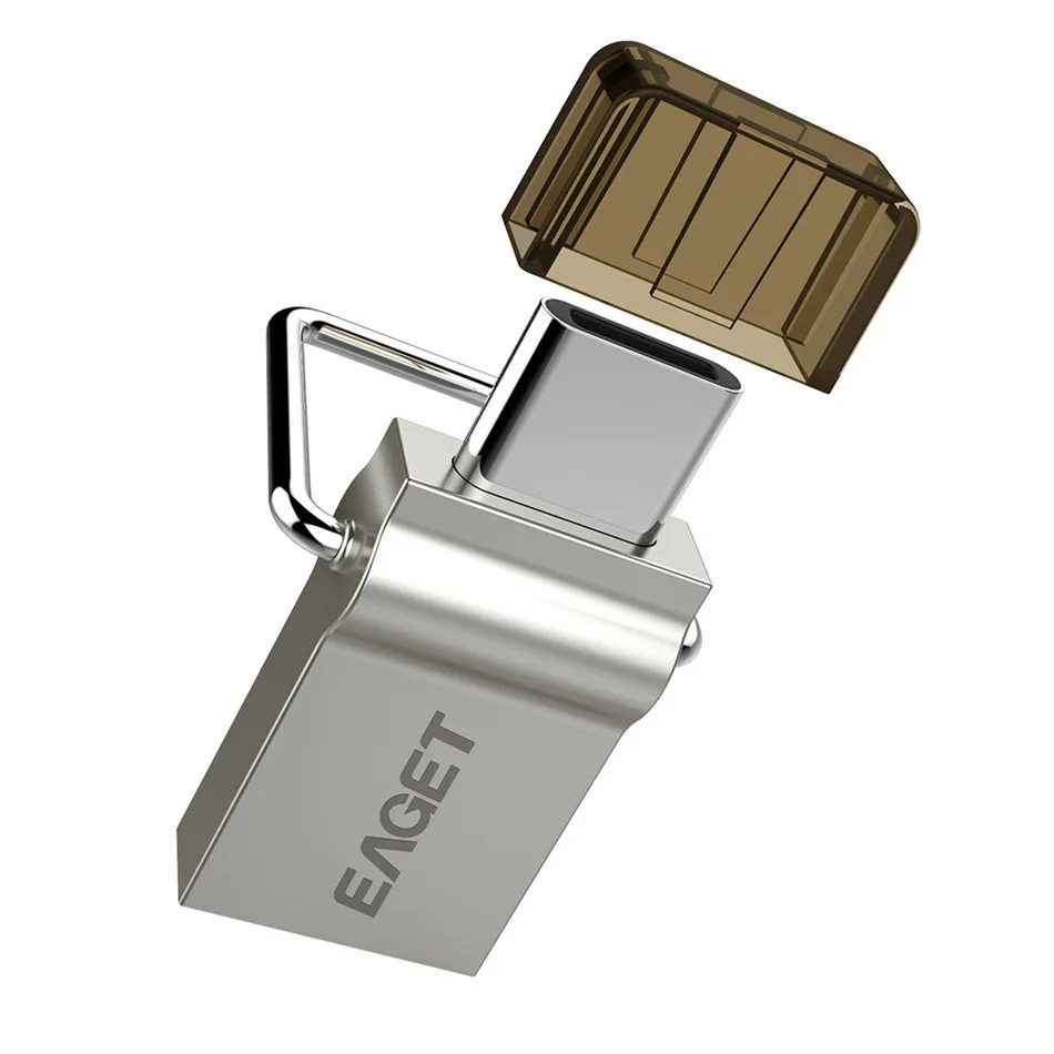 Eaget USB Флешка 32 ГБ OTG металла 3 0 Pen Drive Key Тип C накопитель мини U диск Memory Stick Лидер