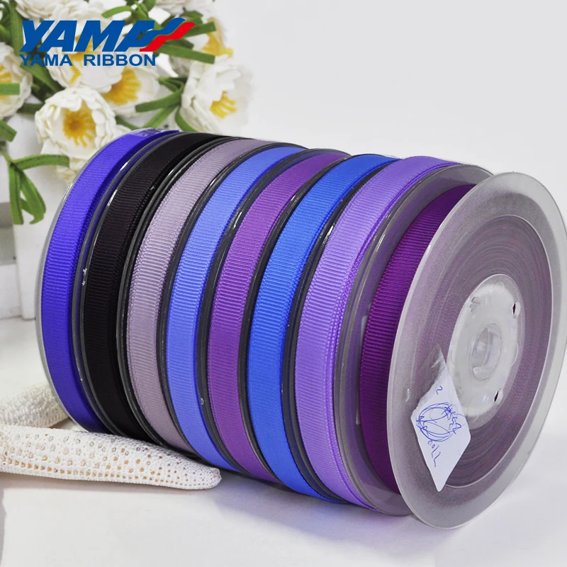 YAMA 1/8 дюймов 3 мм 350 ярдов/лот сине-фиолетовая серия оптовая продажа атласная лента