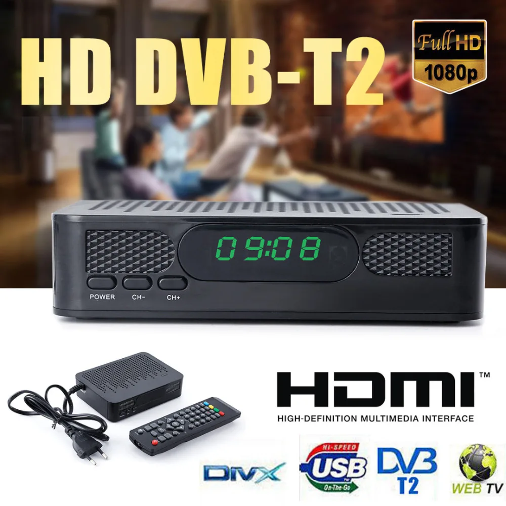 DVB T2-K3 цифровой ТВ эфирный ресивер телеприставка FTA H.264 wifi наземный ТВ приемник Поддержка одного и нескольких PLPS