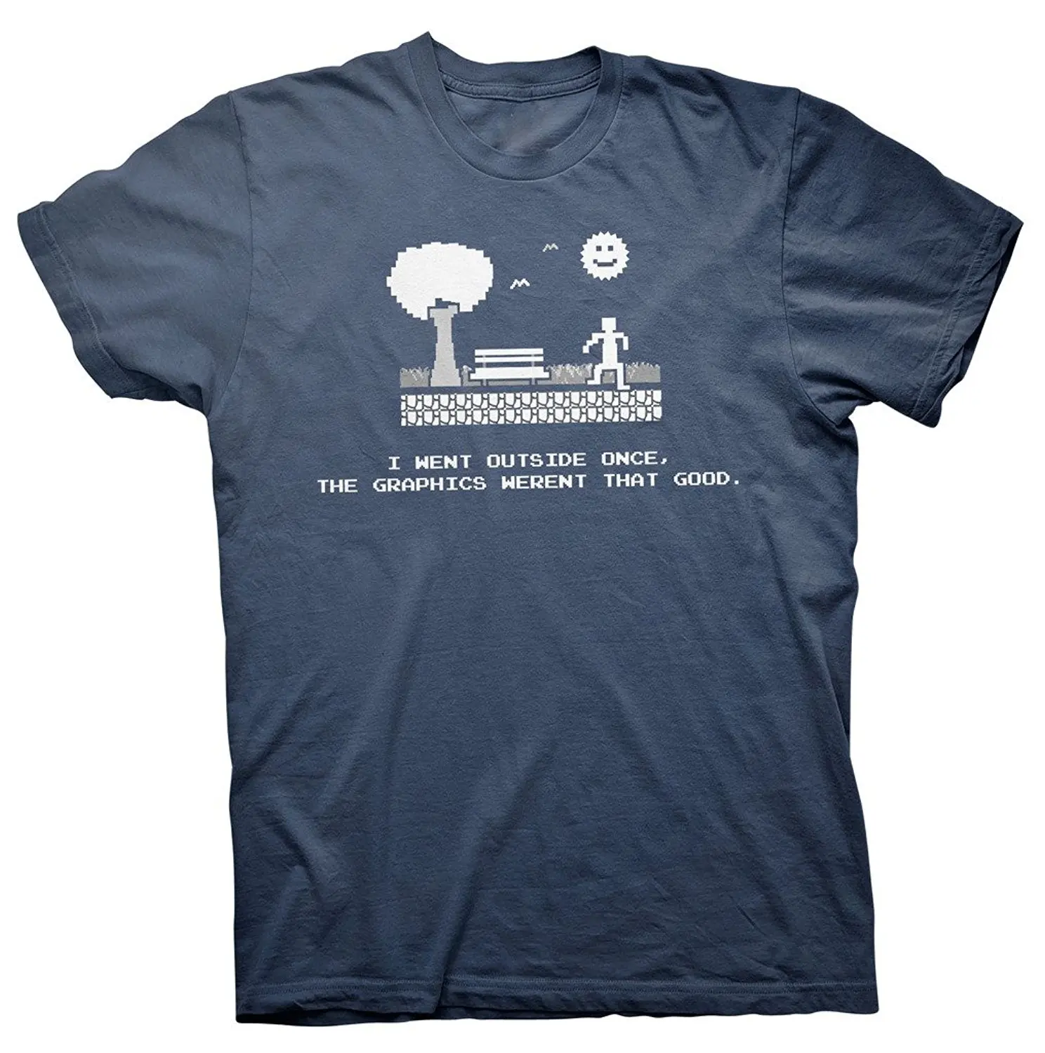 GILDAN Я выходил на улицу один раз графика была не такой смешной геймер T-shirtt |