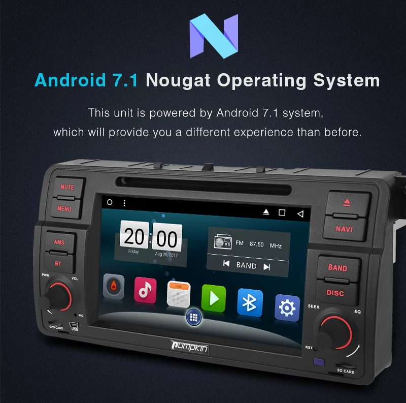 Тыквы 2 Din 7 ''Android 1 dvd плеер автомобиля для BMW E46/M3 gps навигации Bluetooth стерео wi Fi FM Rds
