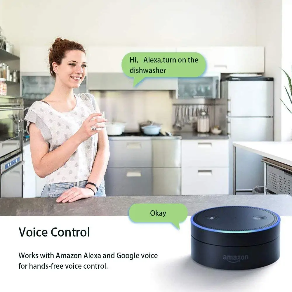 Smart Plugs WiFi Power Strip with Alexa Home Automation Voice Control Google Surge Protector 4 AC Out and USB | Удлинители