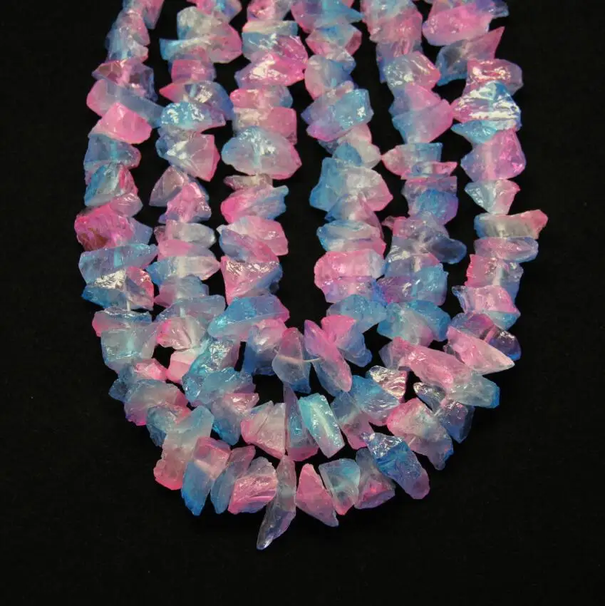 Полная нить синего и розового цвета градиентный цвет рандомные подвески