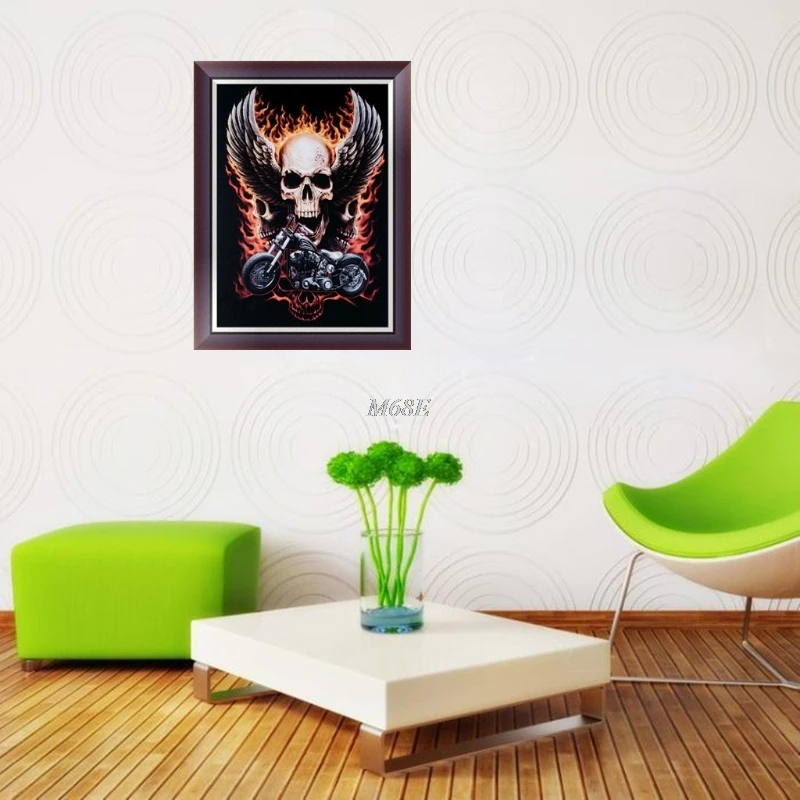 Хит продаж 5D &quotсделай сам&quot череп мотоцикл алмазная вышивка крестиком