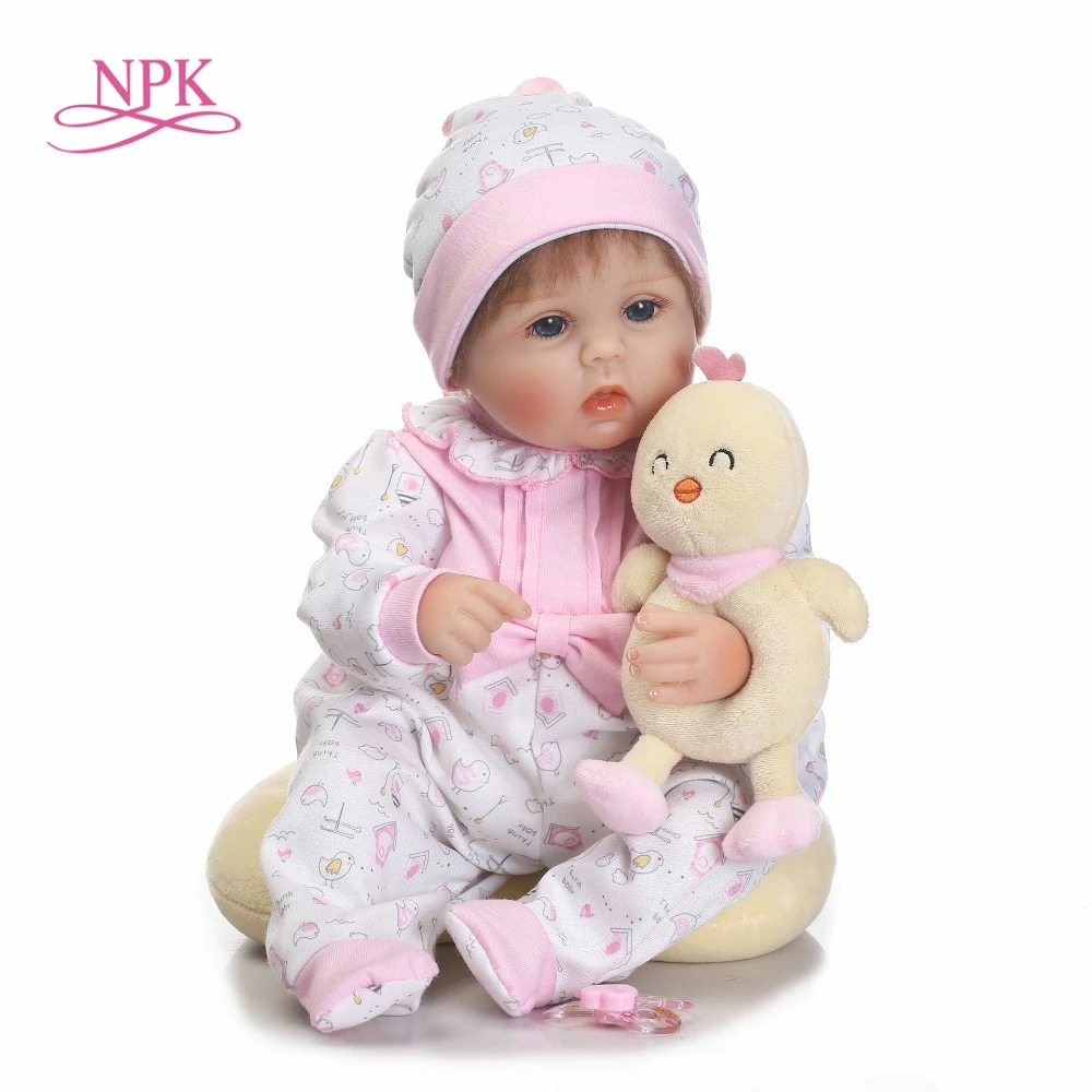 NPK Красивая Алиса девушка Кукла reborn 40 см мягкая ткань тела силиконовые куклы