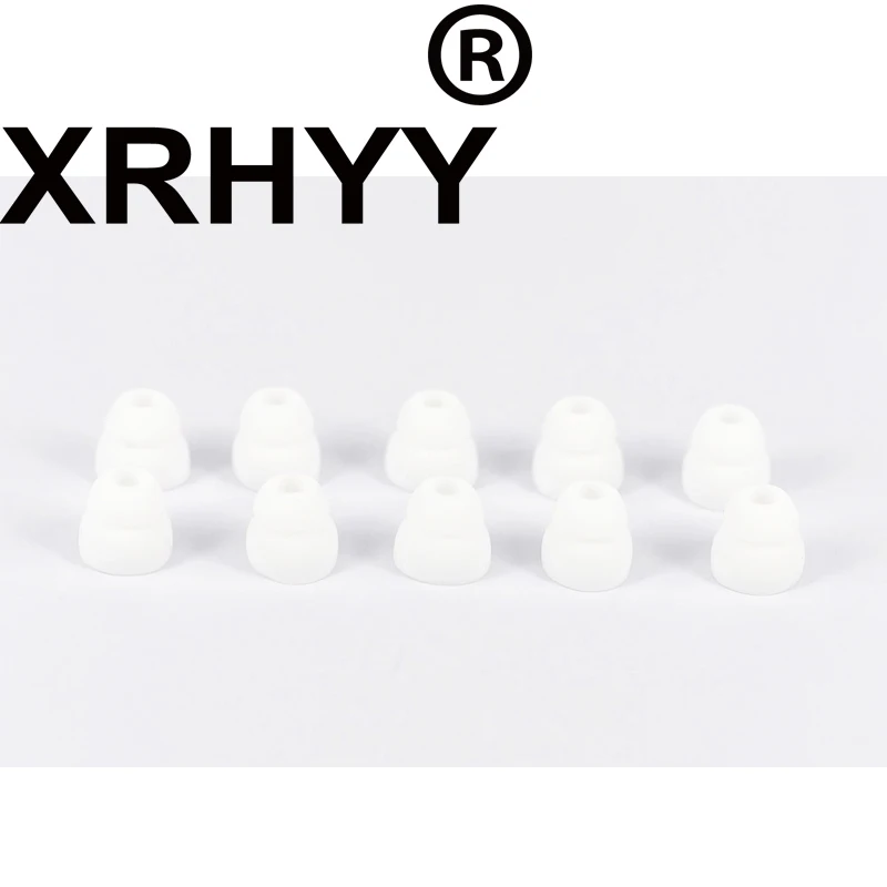 XRHYY 10 шт Белая Двойная Замена фланца силиконовые наушники 4,1 мм разъем(подходит для PowerBeats 2 беспроводной