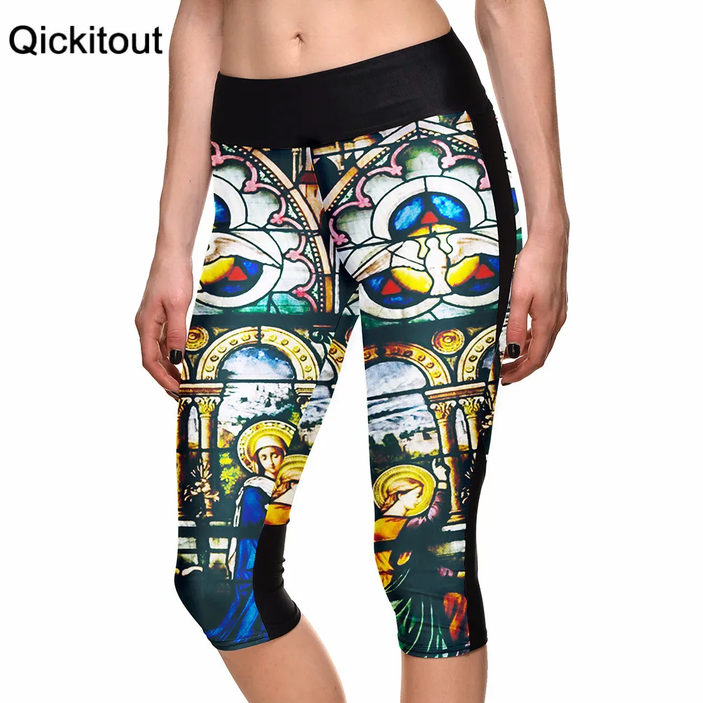 Новые пикантные Для женщин 7 точка Штаны леггинсы Faith христианской церкви