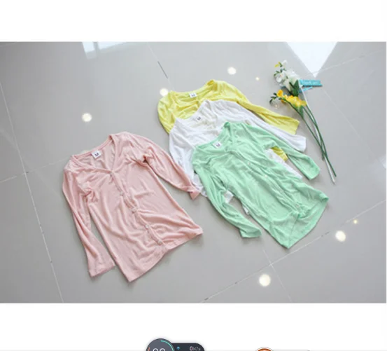 2020 Summer Girls Long Sleeve Cardigan Jackets Children Clothing Kids Baby Thin Jacket Coat Girl suntan-proof wear clothes | Детская