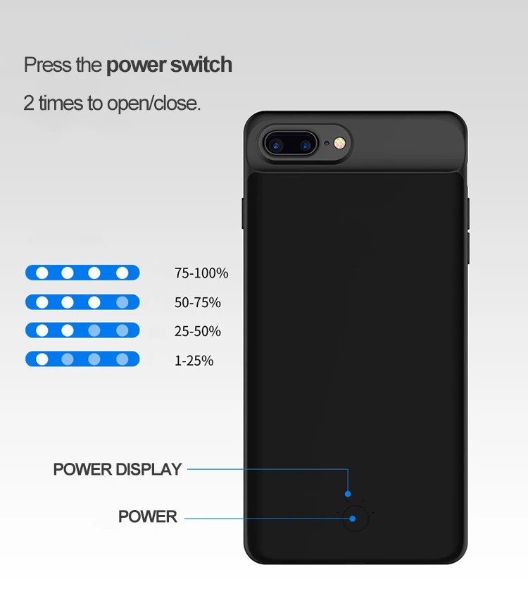 Чехол для аккумулятора 5000/7000 мАч для iphone 6 Plus 6s 7 8 Plus power Bank Charing чехол для iphone 6 6s 7 8 чехол для аккумулятора s зарядное устройство