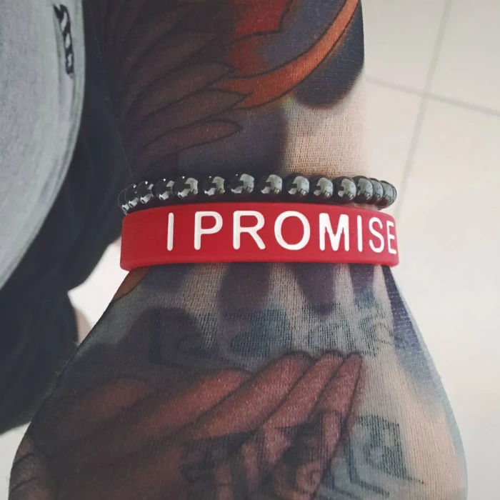 4 шт./лот я обещаю баскетбольный спортивный браслет силиконовый фитнес