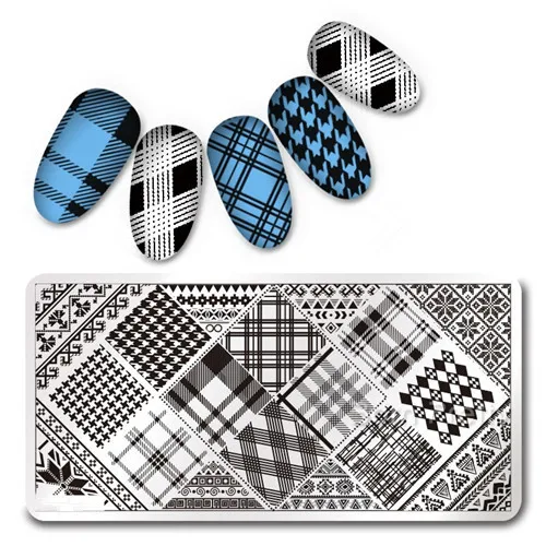 BORN PRETTY Nail Art шаблонные штампы пластина Весенняя серия цветок Прямоугольник маникюрная пластина с изображениями для нейл-арта - Цвет: 30341