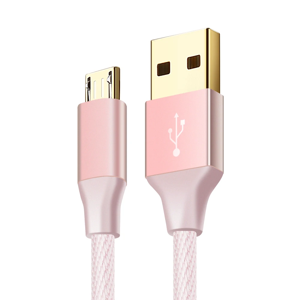 Позолоченный Micro USB кабель, Suntaiho нейлон Быстрая зарядка Android USB зарядное устройство Дата кабель 1 м/2 м/3 м для samsung/Xiaomi/LG/htc