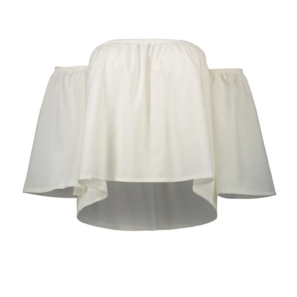 Женская шифоновая блузка Meitawilltion однотонная Свободная с открытыми плечами и