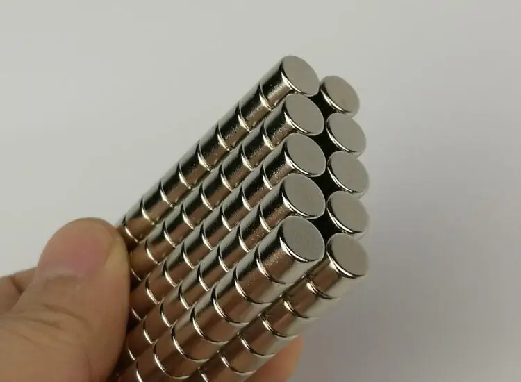 50 шт. D8X6mm неодимовый магнит N52 с покрытием NiCuNi супер мощный офисный Магнит черная доска и DIY Миниатюрный магнит