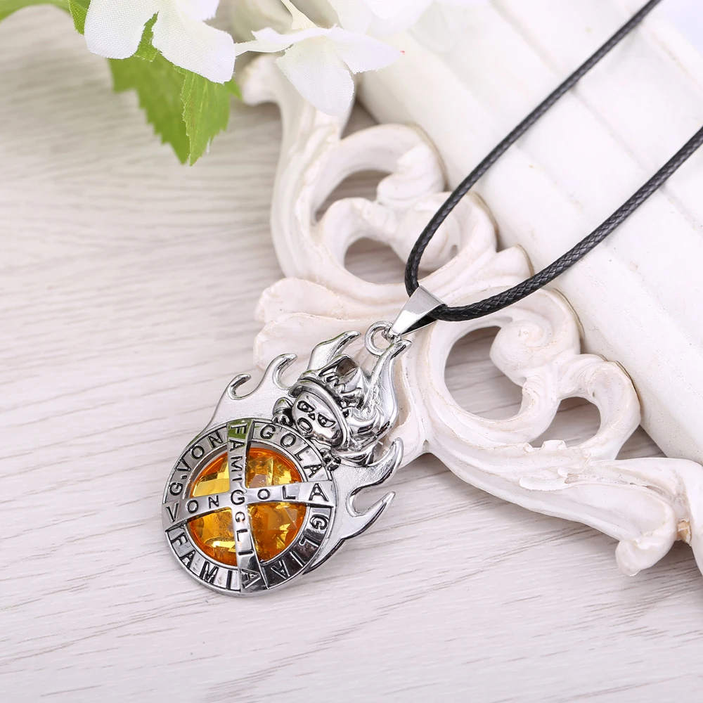 Хит продаж кулон и ожерелье HSIC в стиле аниме хитман Реборн фами гола кристаллы