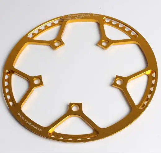 56T gold chainring Litepro шатун цепи 130 BCD складной велосипед BMX односкоростная цепь колеса AL7075 170 мм Crank 130bcd зуб 45T 47T 53T 56T 58T - Цвет: 56T gold chainring