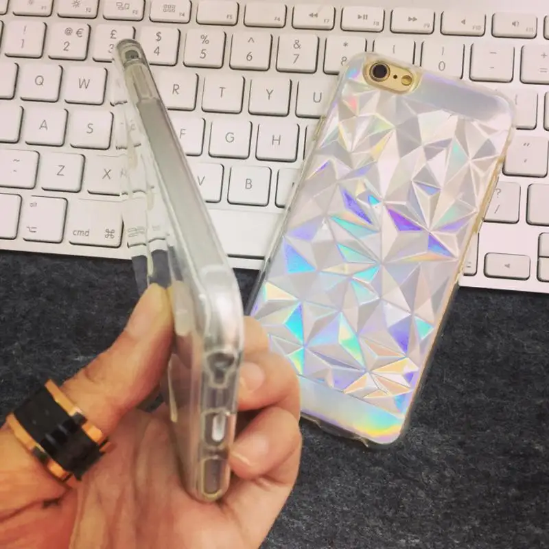 Для iPhone7 7plus 6 6S 6splus 5 5S 3D бриллиантовый Радужный цвет и стиль мороженого голограмма