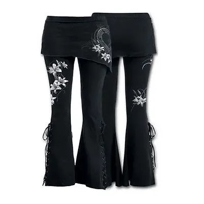 2017 новые женские цветочные брюки клеш стрейч хиппи бохо широкие палаццо размера