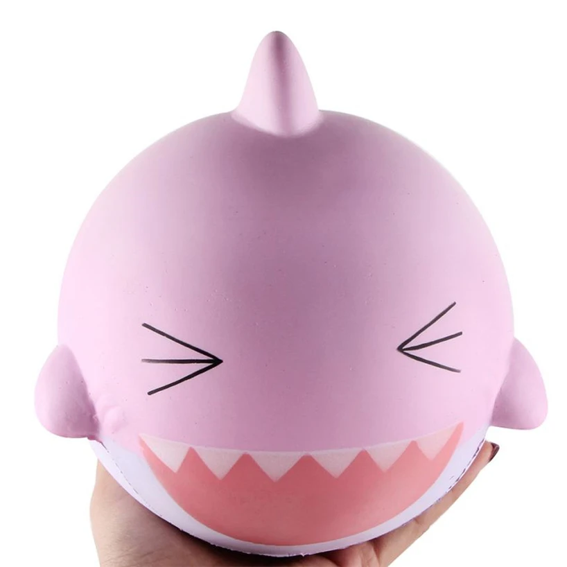 Mochi Squishy15cm розовая Милая Веселая Акула Ароматизированная мягкая медленно