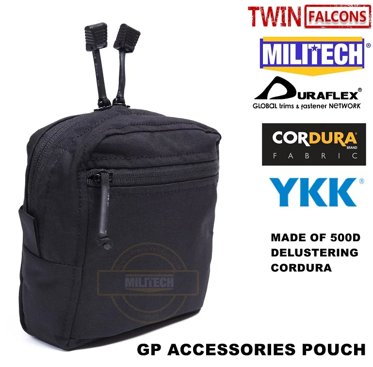 Black MILITECH TWINFALCONS TW Delustered Cordura Crye CP умный чехол GP для AVS CPC JPC Molle сумка для принадлежностей с SSE сумкой - Цвет: Black