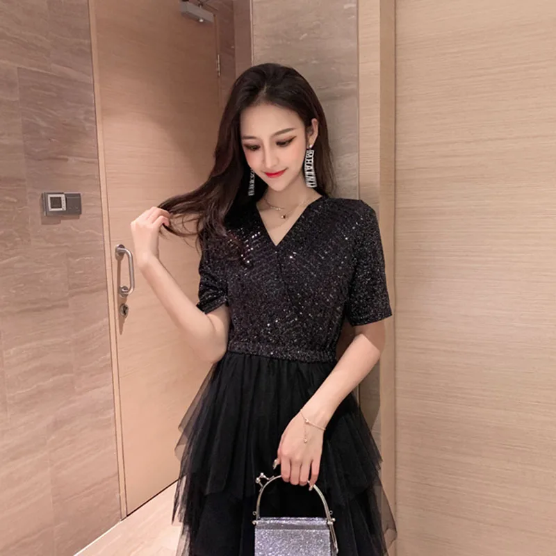 Женские вечерние платья винтажное элегантное платье с пайетками лето 2020 новое