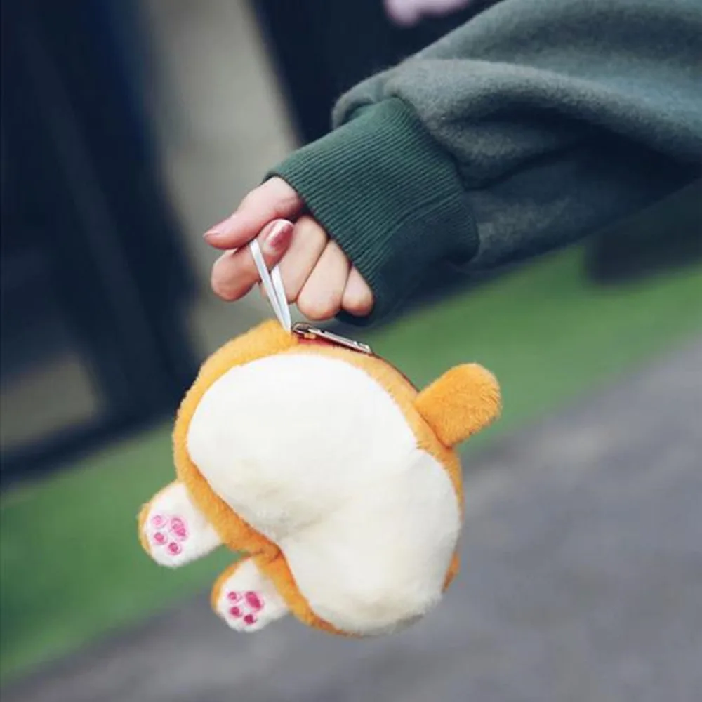 PACGOTH Kawaii Casual Corgi Animal Shape Zipper Coin Purse Cute For Women Orange&ampWhite 14.5cm x14.5cm(5 6/8&quot x5) 1 PC | Багаж и