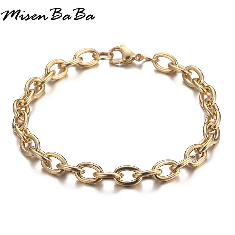 

Браслеты с застежкой-карабином 210 мм, простые тонкие гибкие браслеты из цепей из нержавеющей стали для мужчин, женщин и мужчин, ювелирные изд...