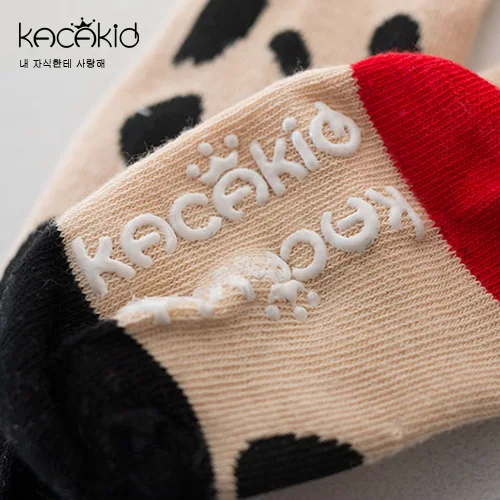Kacakid/толстые хлопковые зимние Нескользящие гольфы в горошек для мальчиков и