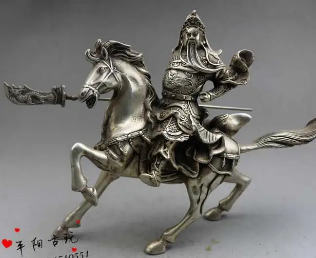 Редкая статуя старой династии Цин (QianLong1711-1799) GuanGong самый верный Бог войны в