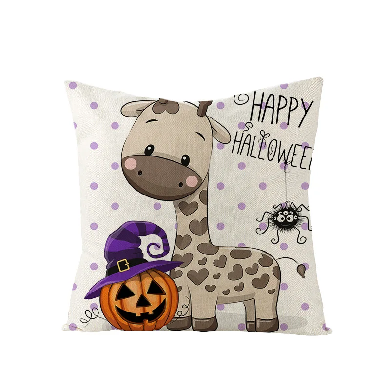 Foreign Trade New Home Supplies Halloween Linen Pillow Covers Pumpkin Owl Printing Cushion Cover Waist Case Car | Дом и сад