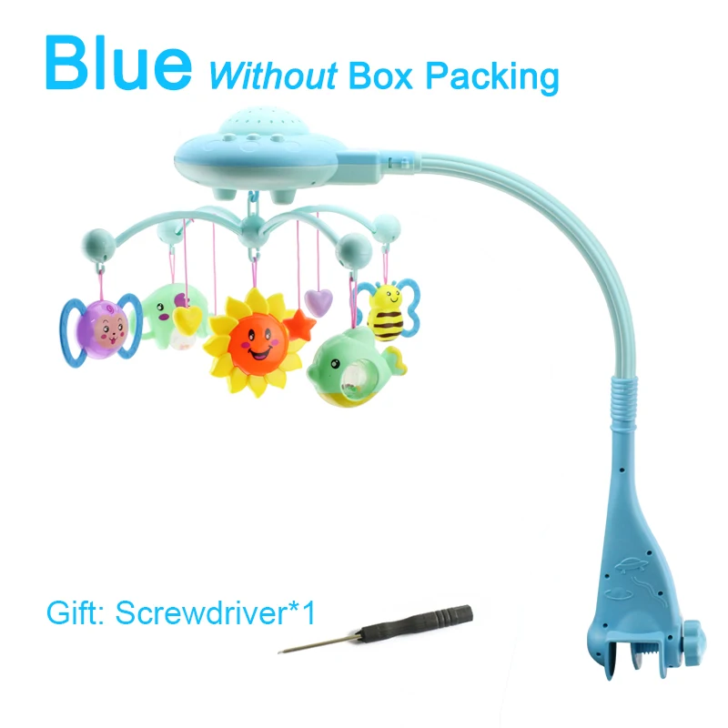 Blue without Box Marumine Детские мобиль в кроватку игрушки для грудного ребенка держатель вращающихся кровать колокол с 50 Музыка Свет Проекция Погремушки Игрушки для 0-12 месяцев для новорожденных - Цвет: Blue without Box