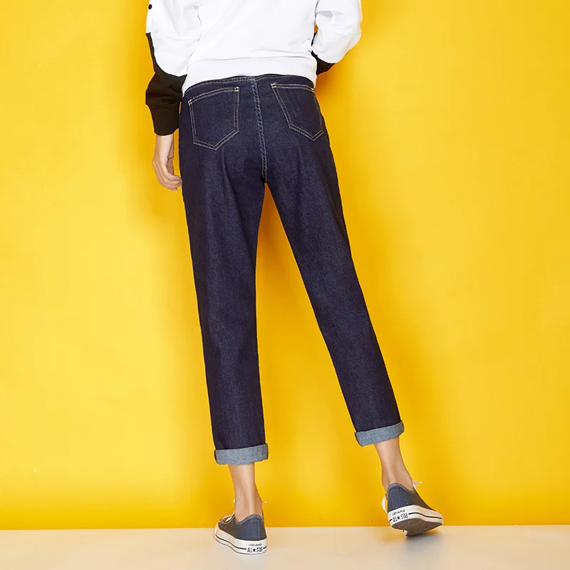 Женские джинсы-шаровары LEIJIJEANS классические свободные джинсы полной длины со