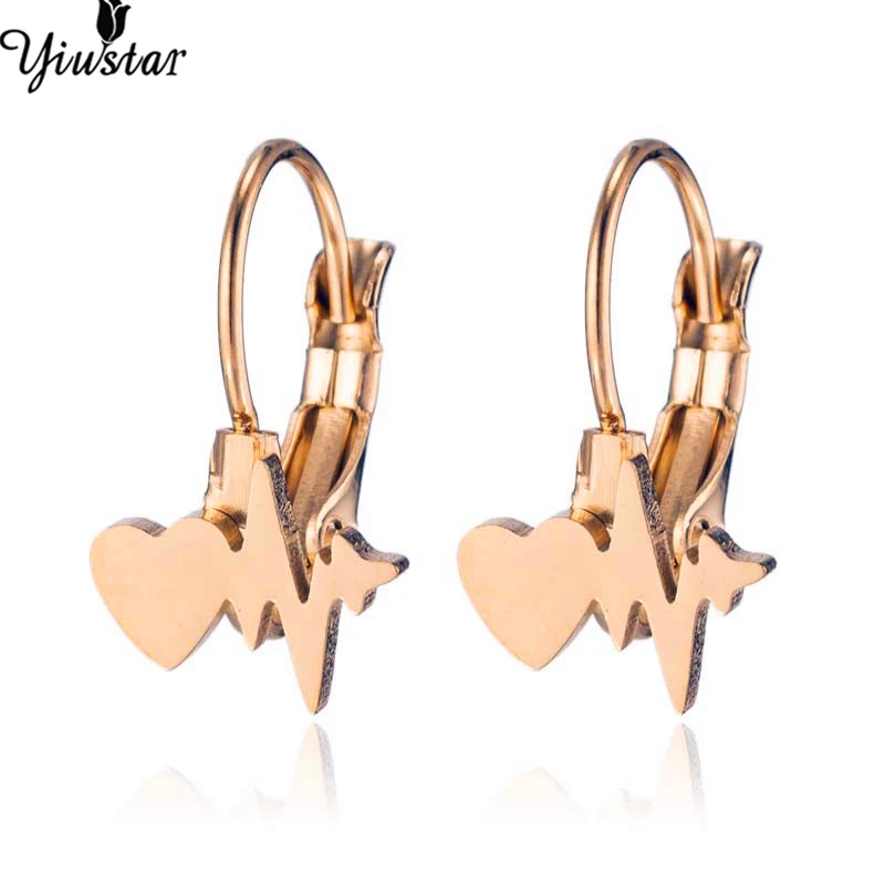 Yiustar милые Lightning серьги в форме сердца уникальный увлечение женских украшений