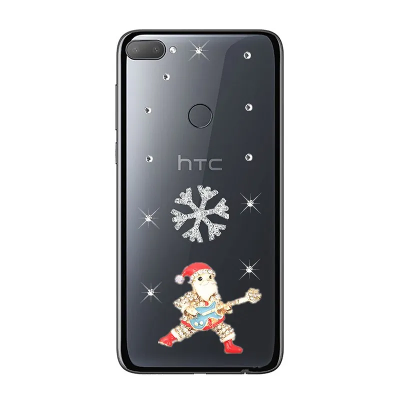 Модный прозрачный чехол со стразами для телефона HTC U11 Life U12 U Play One M7 M8 M9 E8 E9 Plus Desire 12
