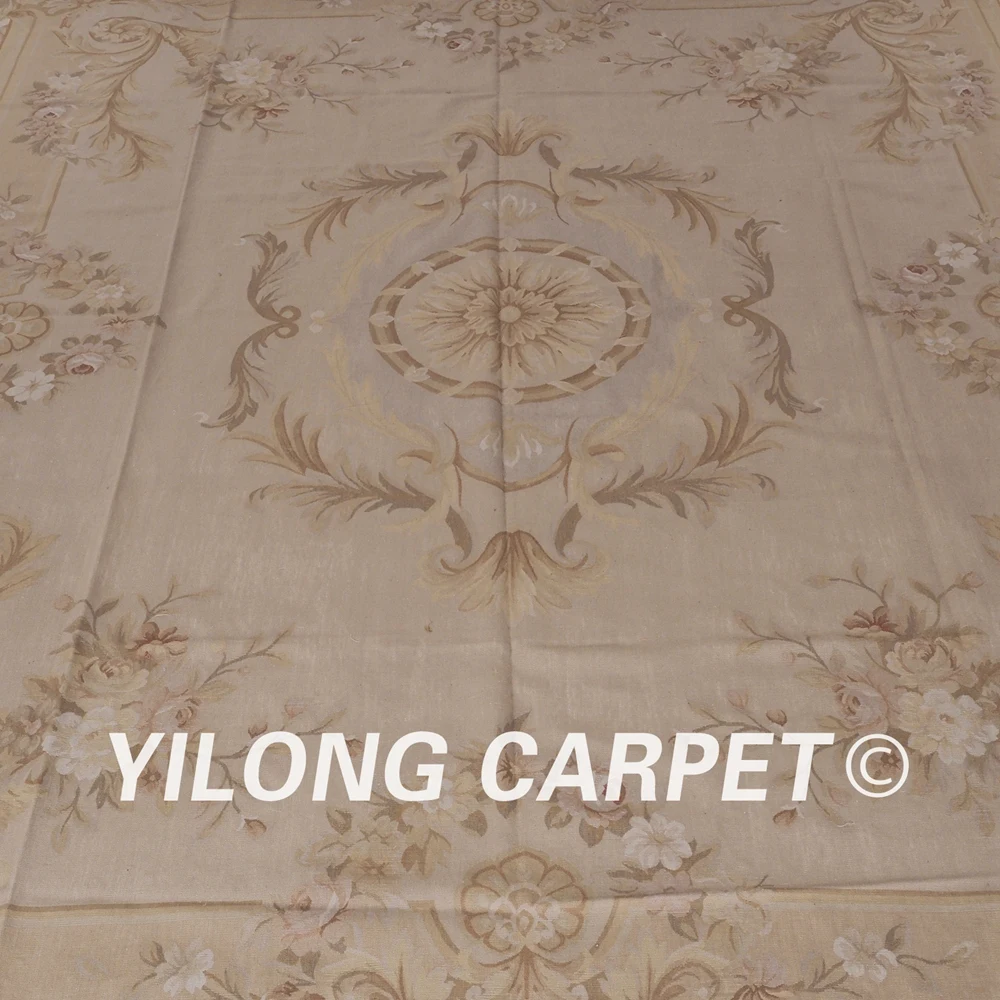 Yilong 11 'x 14' плоский плетеный индивидуальный роскошный новый белый ковер ручной