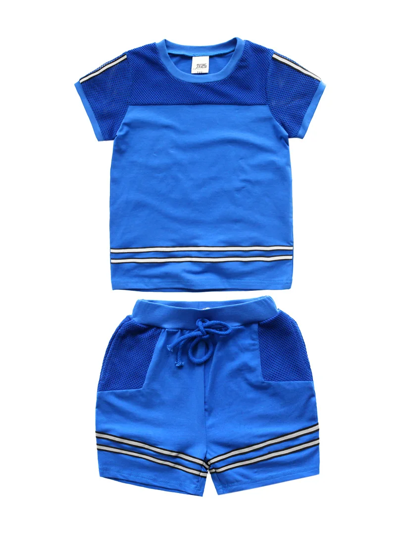 Children's Clothing Boy Summer Suit 2019 New Sports Clothes Big Children Short Sleeves Tide | Детская одежда и обувь