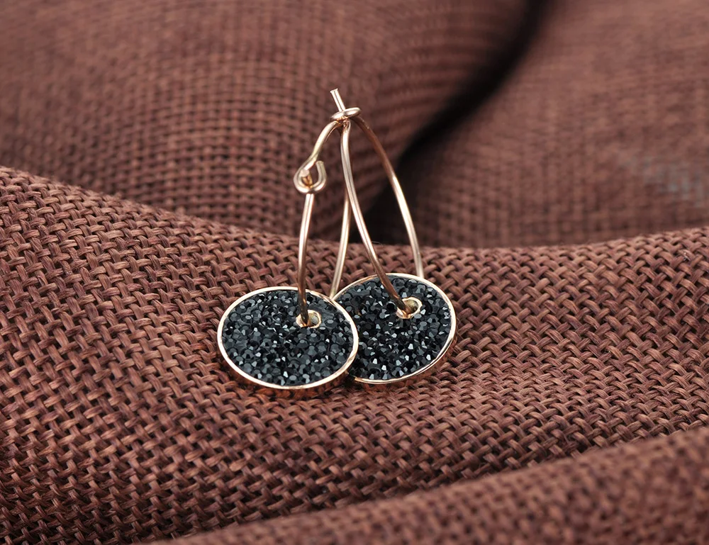 ZooMango ярко-белые и черные круглые глиняные кристаллы розовое золото украшения для