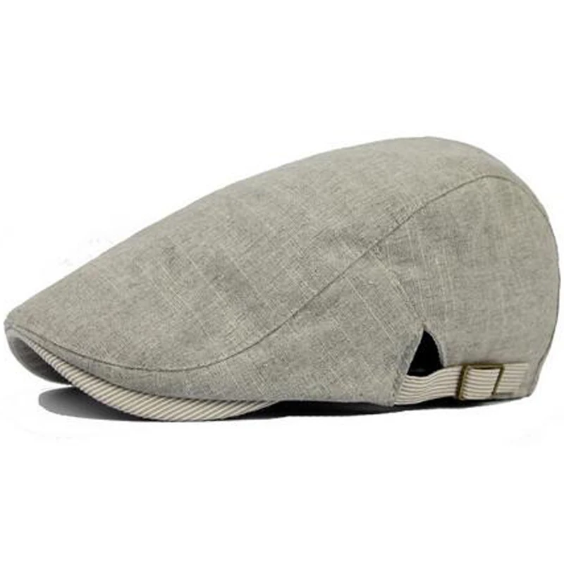 light gray FS унисекс летняя плоская кепка мужская берет в стиле винтаж французский хлопок женские береты шапки повседневные серый синий бежевый Boina Para Hombre - Цвет: light gray