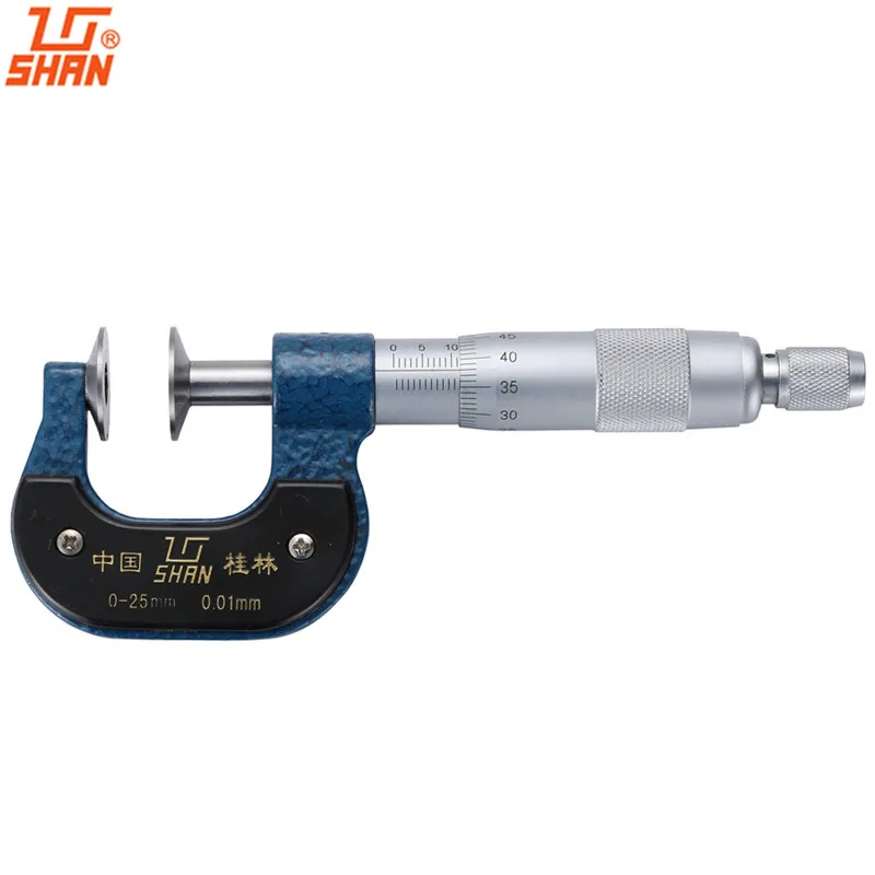 

Disc Micrometer 0-25mm/0.01 Outside Micrometers For Gear Paper Thickness Gauge Measuring Tool