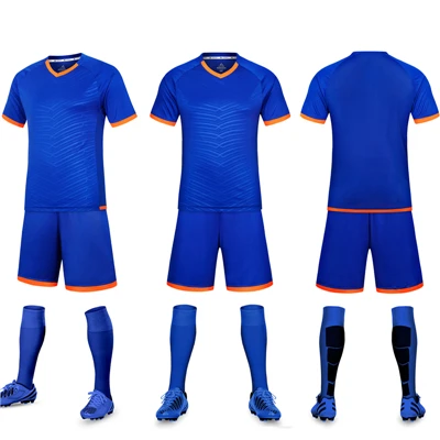 LD5017 blue Новинка, футбольные майки, наборы, для детей, взрослых, Survetement, футбольные майки, наборы, пустые, футбольные тренировочные комплекты, Футбольная форма с принтом - Цвет: LD5017 blue