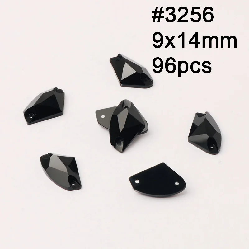 Galactic 9X14 96pcs K9 кристалл зеркало стразы смешанной формы черный реактивный стекло плоская задняя Пришивные коготь стразы, diy аксессуары для одежды - Цвет: Galactic 9X14 96pcs
